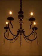 Люстра BayerLux «Винтаж», 5×40, Е14, чёрный, 62×62×59(+50) см - фото 38108974