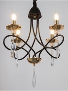 Люстра «Жизель» 4×40 Е14 черный/золото 54×54×49(+50)см - фото 41385325