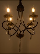 Люстра «Жизель» 4×40 Е14 черный/золото 54×54×49(+50)см - фото 41385326