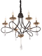 Люстра BayerLux «Жизель», 6×40, Е14, чёрный/золото, 66×66×49(+50) см - фото 38108982