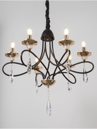 Люстра BayerLux «Жизель», 6×40, Е14, чёрный/золото, 66×66×49(+50) см - фото 38108983