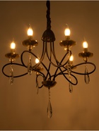 Люстра BayerLux «Жизель», 6×40, Е14, чёрный/золото, 66×66×49(+50) см - фото 38108984