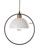 Светильник «Лили» 1×40 Вт Е27 белый/черный 30×18×30(+100)см - фото 41385380