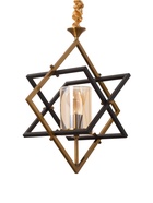 Светильник BayerLux «Куб», 1×40 Вт, Е27, чёрный/бронза, 27×44×46(+100) см - фото 38108991