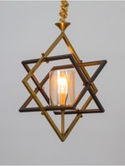 Светильник BayerLux «Куб», 1×40 Вт, Е27, чёрный/бронза, 27×44×46(+100) см - фото 38108992