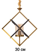 Светильник BayerLux «Куб», 1×40 Вт, Е27, чёрный/бронза, 27×44×46(+100) см - фото 38108995