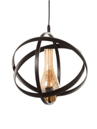 Светильник «Орбиталь» 1×40 Вт Е27 черный/бронза/мед 33×33×33(+100)см - фото 5022980