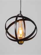 Светильник «Орбиталь» 1×40 Вт Е27 черный/бронза/мед 33×33×33(+100)см - фото 5022981