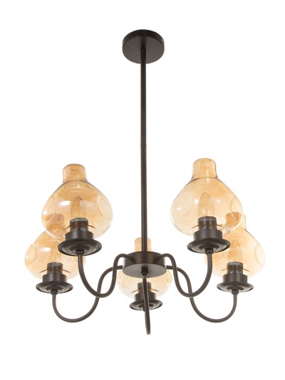 Люстра BayerLux «Анна», 5×40 Вт, Е27, чёрный, 56×56×118 см