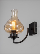 Бра «Ирина» 1×40 Вт Е27 черный 26×15×28 см - фото 5023012