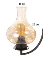 Бра «Ирина» 1×40 Вт Е27 черный 26×15×28 см - фото 5023015