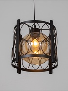 Светильник «Рок» 1×40 Вт Е27 черный 27×27×24(+100)см - фото 5023020