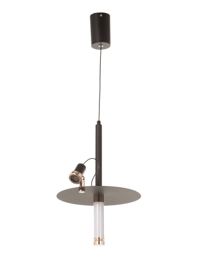 Светильник «Найт» 2×5 Вт LED 4000К черный/золото 24×24×38(+150)см