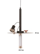Светильник «Найт» 2×5 Вт LED 4000К черный/золото 24×24×38(+150)см - фото 5023032