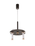Светильник "Найт" 2х7Вт LED 4000К черный/золото 24х24х38(+150)см 10777099 - фото 14578293