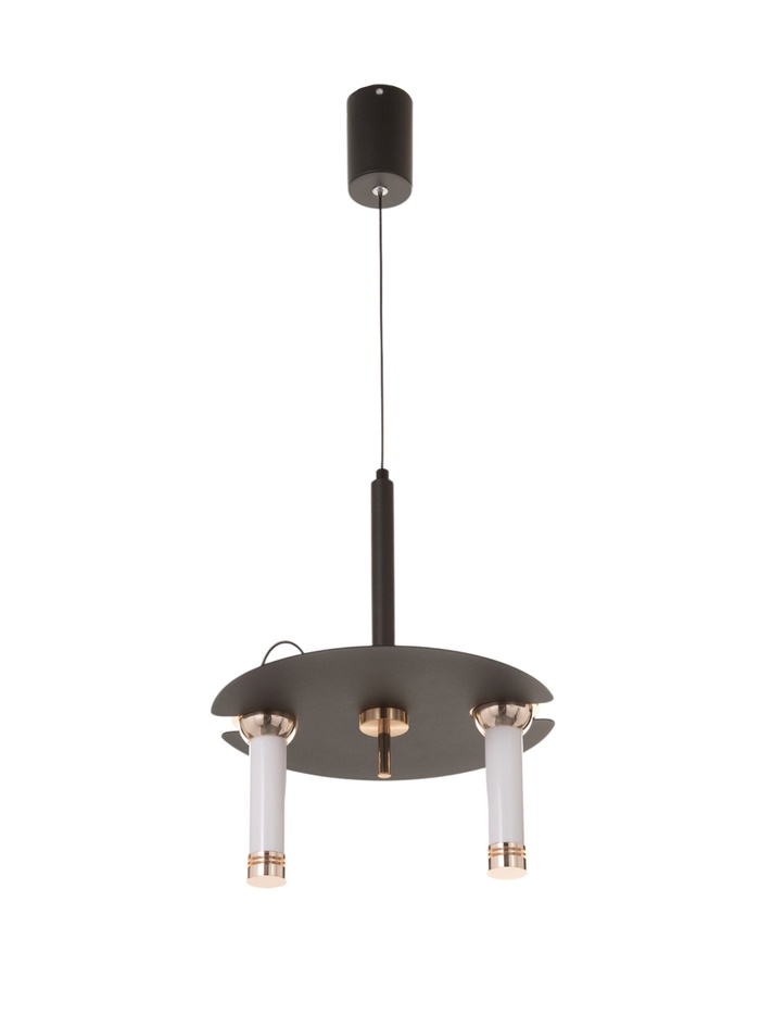 Светильник «Найт» 2×7 Вт LED 4000К черный/золото 24×24×38(+150)см