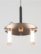 Светильник «Найт» 2×7 Вт LED 4000К черный/золото 24×24×38(+150)см - фото 5023041