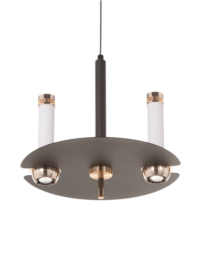 Светильник «Найт» 2×7 Вт LED 4000К черный/золото 24×24×38(+150)см