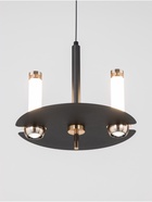 Светильник «Найт» 2×7 Вт LED 4000К черный/золото 24×24×38(+150)см - фото 5023046