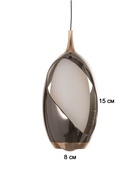 Светильник BayerLux «Люмине», 7 Вт, LED, 4000К, чёрный/золото, 9×9×18(+150) см - фото 38343980