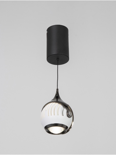 Светильник BayerLux «Кинг», 7 Вт, LED, 4000К, чёрный/белый, 9×9×18(+150) см