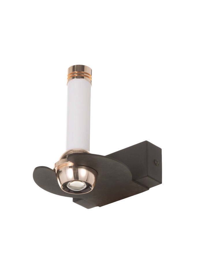 Бра BayerLux «Найт», 2+5 Вт, LED, 3000К, чёрный/золото, 12×14×16 см