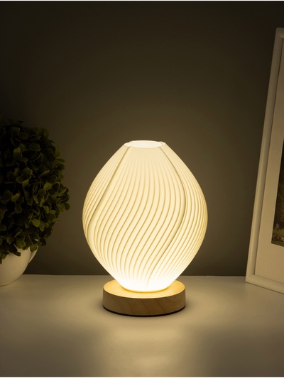 Светильник настольный RISALUX «Шик», интерьерный, диммер, USB, LED, 3 Вт, провод 1.5 м, 14×14×20 см