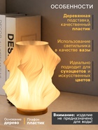 Светильник настольный RISALUX «Жар», интерьерный, Е27, 1×10 Вт, провод 165 cм, 20×20×26 см - Фото 3