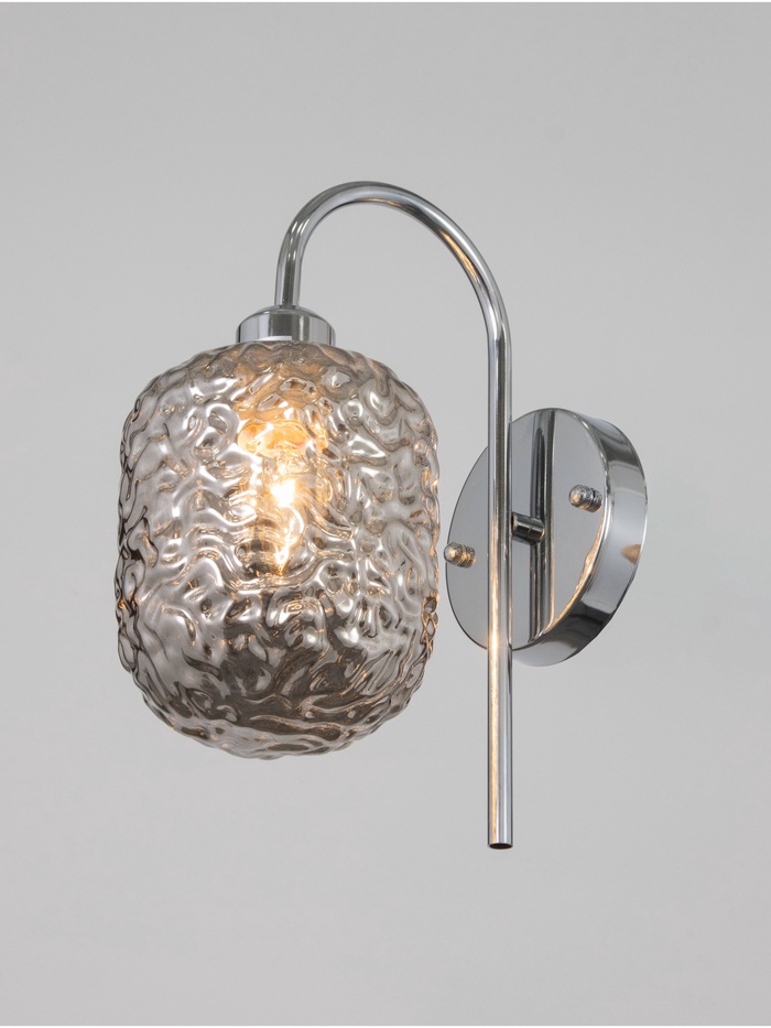 Бра BayerLux «Нью-Йорк», 1×15 Вт, Е27, хром, 24×14×30×100 см - Фото 1