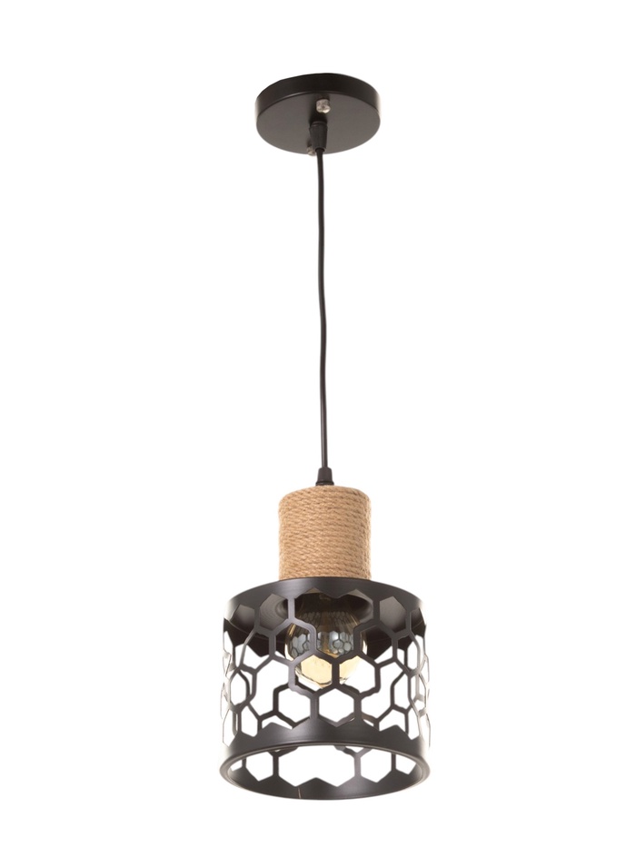 Светильник «Соты» 1×40 Вт Е27 черный 15×15×21 см