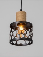 Светильник «Соты» 1×40 Вт Е27 черный 15×15×21 см - фото 5023142