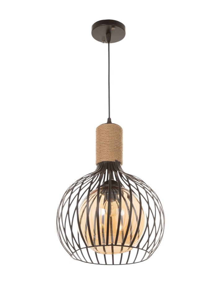 Светильник «Клубок» 1×40 Вт Е27 черный 28×28×28 см - Фото 1