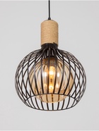 Светильник «Клубок» 1×40 Вт Е27 черный 28×28×28 см - фото 5023151