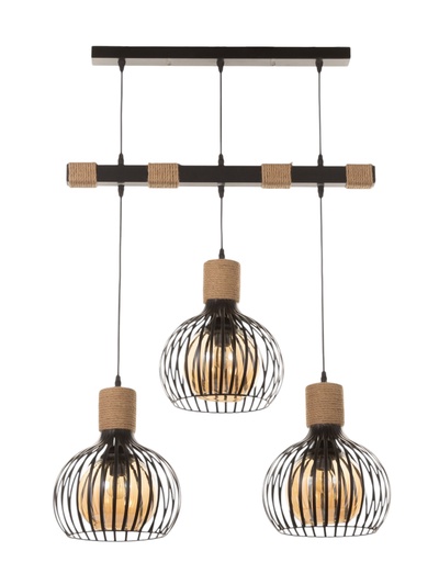 Светильник «Клубок» 3×40 Вт Е27 черный 28×28×28 см