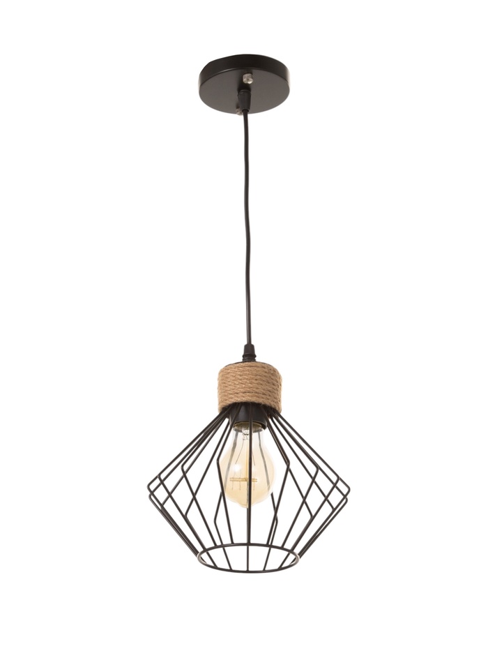 Светильник «Чертеж» 1×40 Вт Е27 черный 20×20×20 см - Фото 1