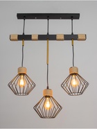 Светильник «Чертеж» 3×40 Вт Е27 черный 20×20×20 см - фото 5023187