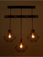 Светильник «Чертеж» 3×40 Вт Е27 черный 20×20×20 см - фото 5023188