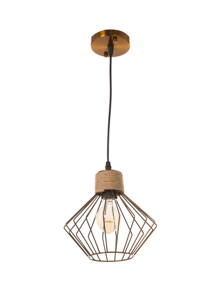 Светильник «Чертеж» 1×40 Вт Е27 медь 20×20×20 см - Фото 1