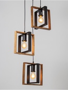 Светильник BayerLux ЭКО «Кристофер» 3×40 Вт Е27 черный/коричневый 38×38×100 см - фото 5023225