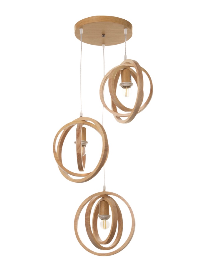 Светильник BayerLux ЭКО «Лика» 3×40 Вт Е27 коричневый 40×40×100 см - Фото 1