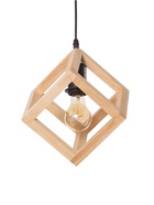 Светильник BayerLux ЭКО «Куб», 1×40 Вт, Е27, черный/коричневый, 27×27×100 см - фото 38109255