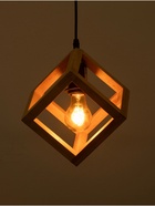 Светильник BayerLux ЭКО «Куб», 1×40 Вт, Е27, черный/коричневый, 27×27×100 см - фото 38109256