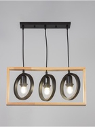 Светильник BayerLux ЭКО «Джесси», 3×40 Вт, Е27, черный/коричневый, 20×50×26 см - фото 38109263