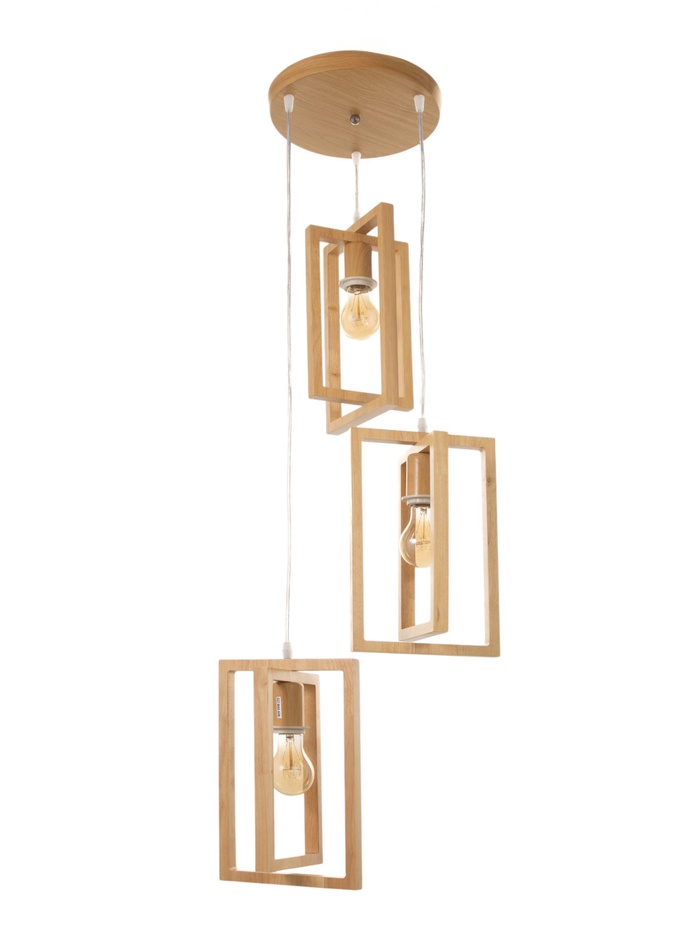 Светильник BayerLux ЭКО «Кира» 3×40 Вт Е27 коричневый 38×38×100 см - Фото 1