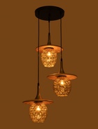 Светильник BayerLux ЭКО «Кен» 3×40 Вт Е27 черный/коричневый 40×40×100 см - фото 44188591