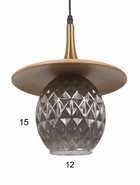 Светильник BayerLux ЭКО «Кен» 3×40 Вт Е27 черный/коричневый 40×40×100 см - фото 44188593