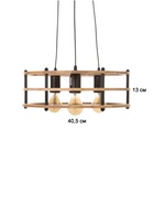 Светильник BayerLux ЭКО "Лот" 3х40Вт Е27 черный/коричневый 42х42х12(+100)см - фото 808906794