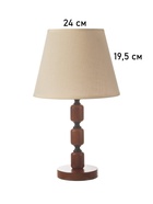 Лампа настольная RISALUX ЭКО "Одри" 1х40Вт Е27 черный/темно-кор. 25х25х43см 10777286