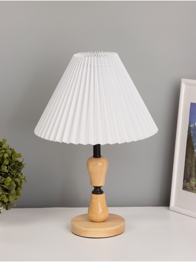 Лампа настольная RISALUX ЭКО «Камила» 1×40 Вт Е27 27×27×40 см, чёрный/светло-коричневый