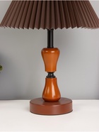 Лампа настольная RISALUX ЭКО "Камила" 1х40Вт Е27 черный/темно-кор. 27х27х40см 10777292